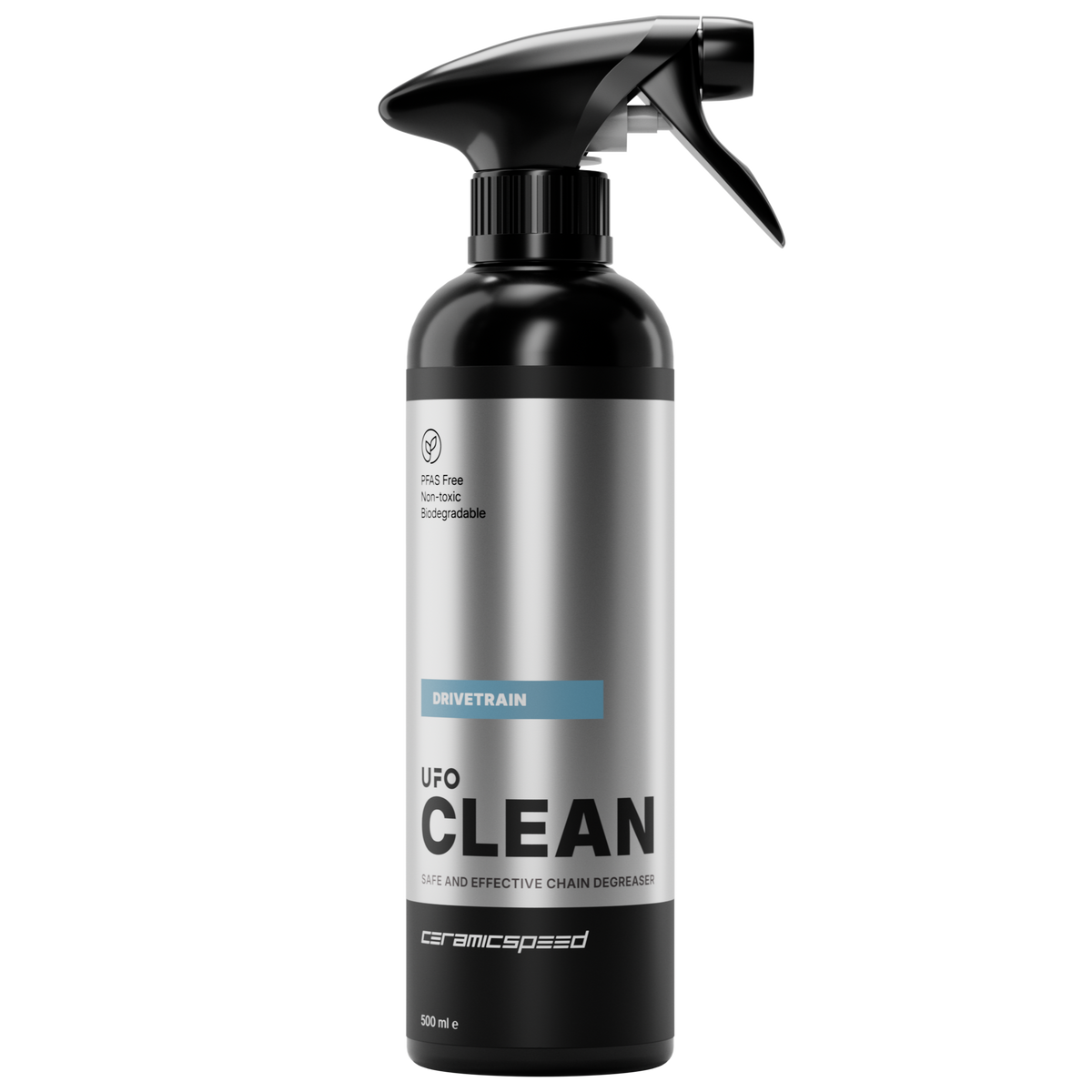 CeramicSpeed UFO CLEAN Drivetrain 500 ml – Limpiador de transmisión para bicicleta.