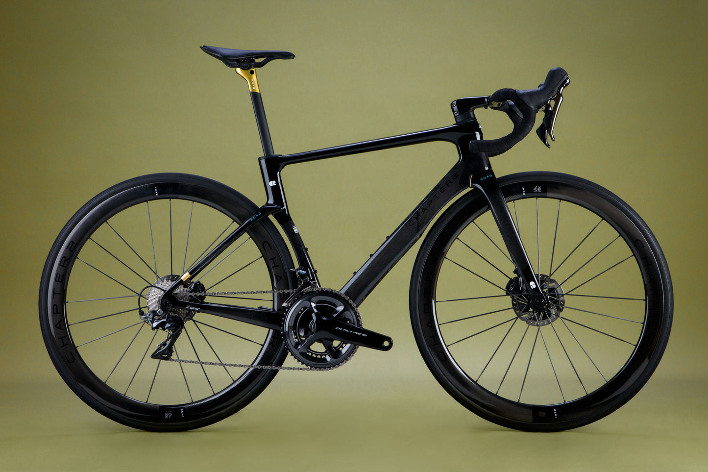 Cuadro de Bicicleta Chapter2 Koko: BLACK + UD W/GOLD (KOURA)