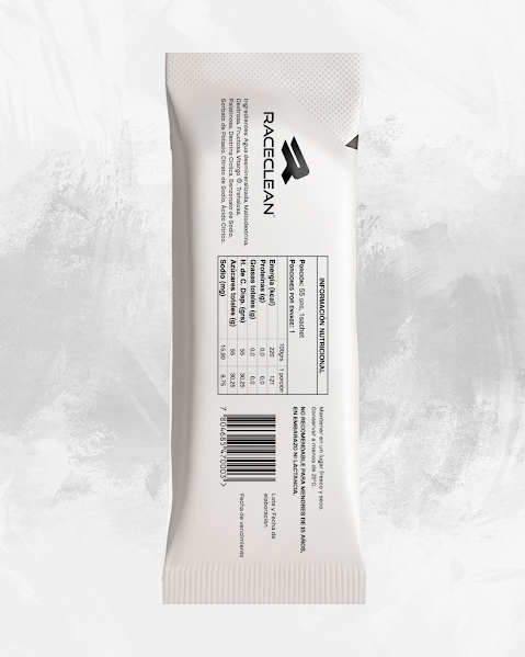 RaceClean – Gel deportivo de alto rendimiento (55g). 7 fuentes de carbohidratos. Individual o caja de 35u
