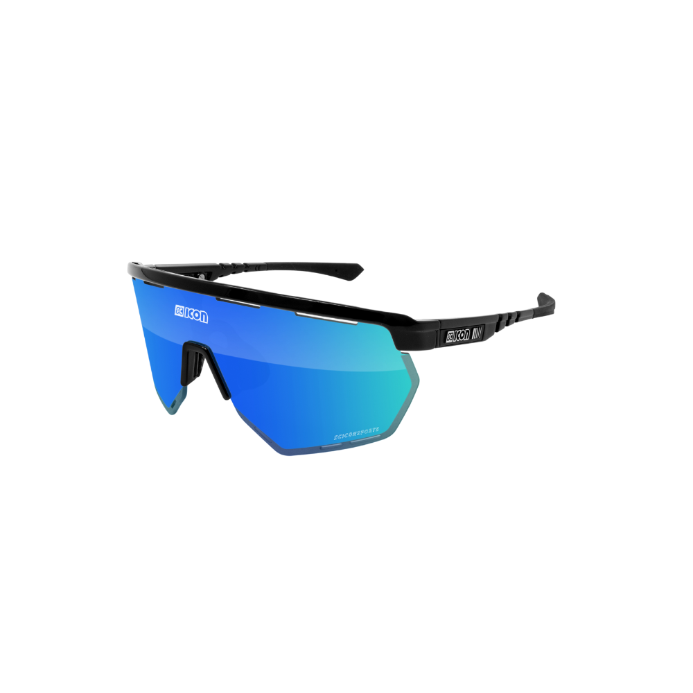 Scicon Aerowing - Anteojos deportivos de ciclismo Marco Negro Multimirror + Rain Clear Lenses