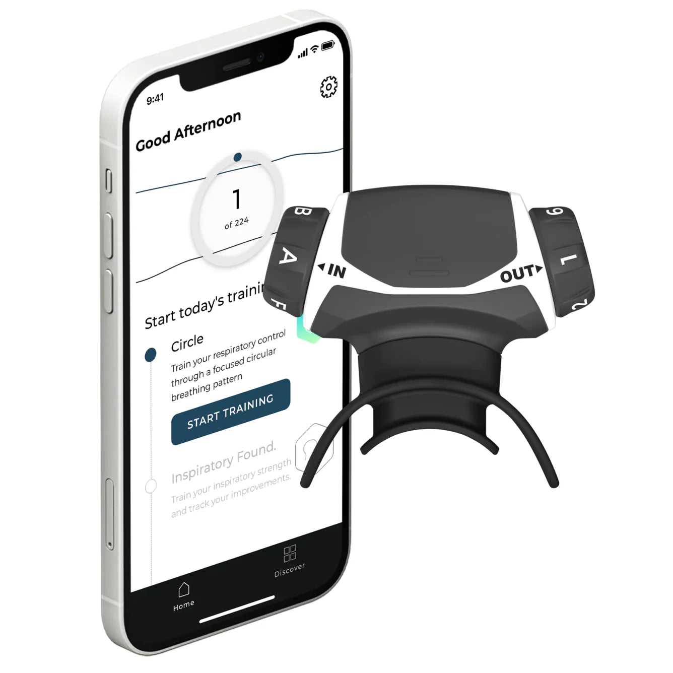 Dispositivo de Entrenamiento Respiratorio para Mejorar Capacidad Pulmonar y Rendimiento Airofit ACTIVE