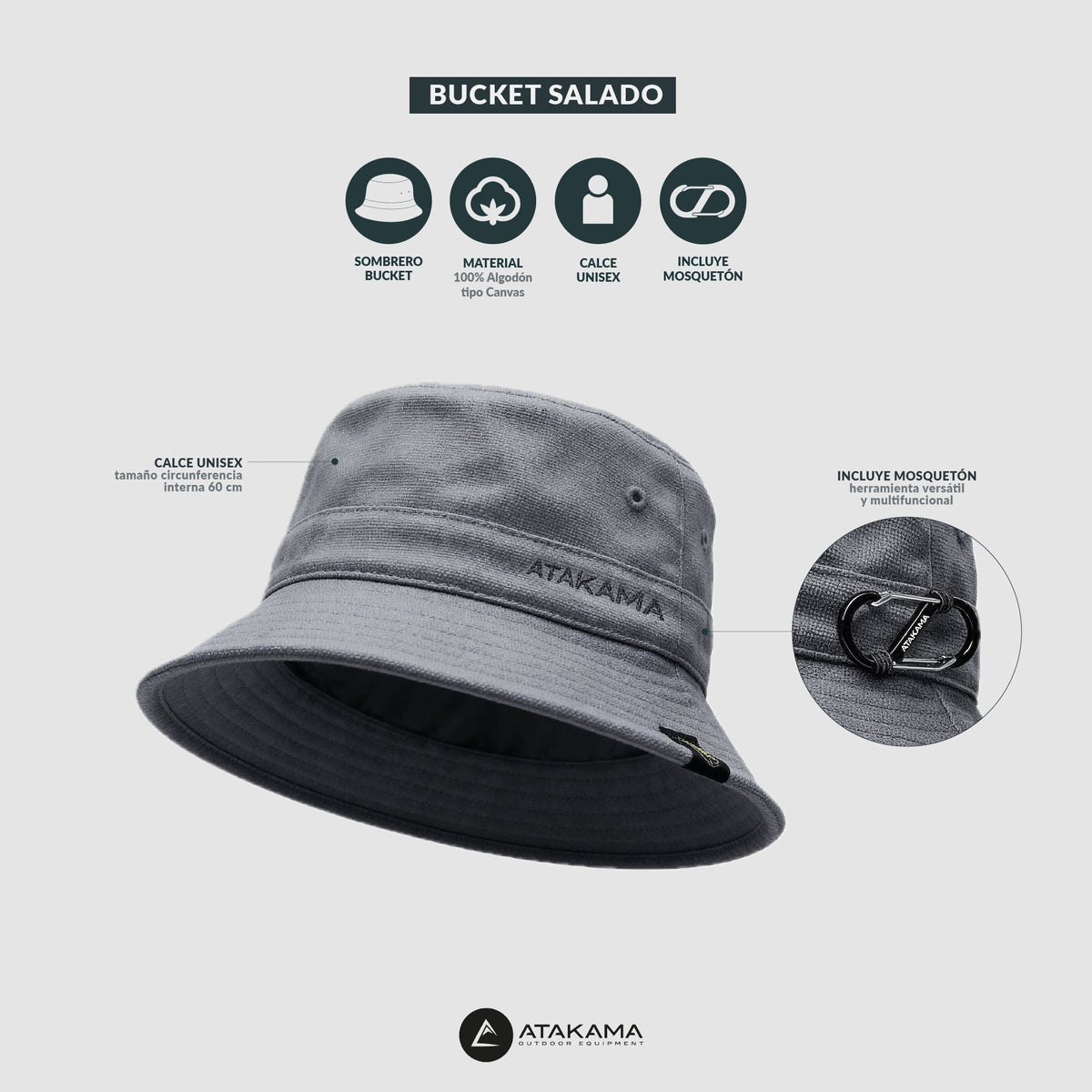 Sombrero Bucket Salado Verde - Atakama Outdoor