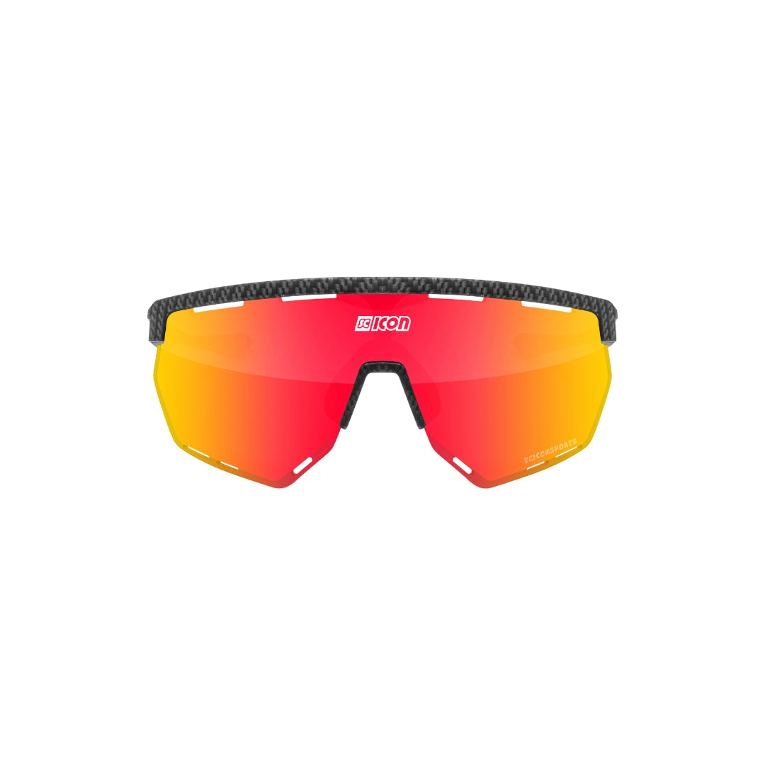 Scicon Aerowing - Anteojos deportivos de ciclismo. Carbon Frame Multimirror + Rain Clear Lenses