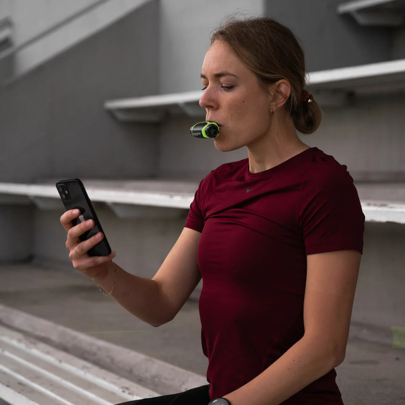 Dispositivo de Entrenamiento Respiratorio para Mejorar Capacidad Pulmonar y Rendimiento Airofit ACTIVE