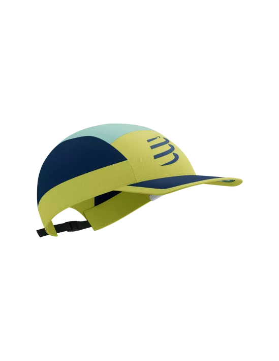 Gorro Jockey Compressport 5 Panel Light Cap (Colores Azul, verde, amarillo)
