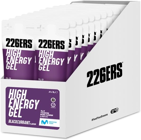 Caja de 24 Geles 226ers High Energy Gel 76grs gel vegano (4 Sabores)