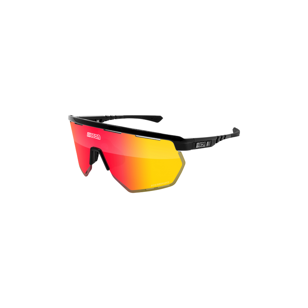 Scicon Aerowing - Anteojos deportivos de ciclismo Marco Negro Multimirror + Rain Clear Lenses
