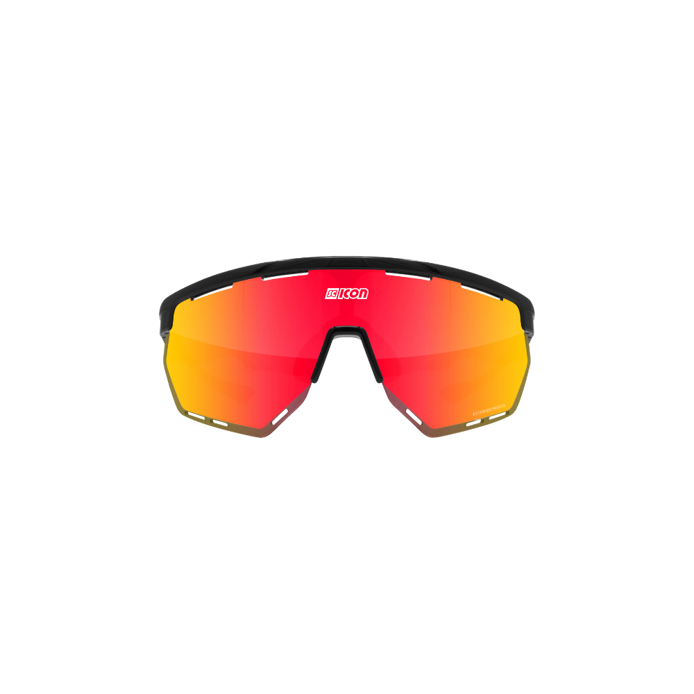 Scicon Aerowing - Anteojos deportivos de ciclismo Marco Negro Multimirror + Rain Clear Lenses
