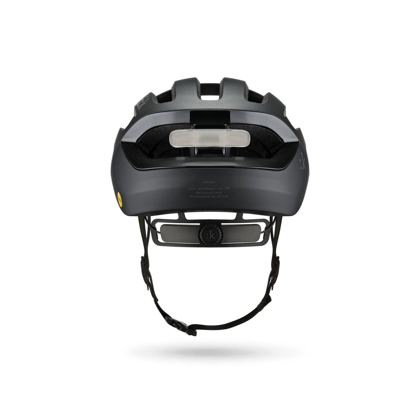 Fizik Kudo - Casco de ciclismo de ruta con Luz roja incluida (Negro)