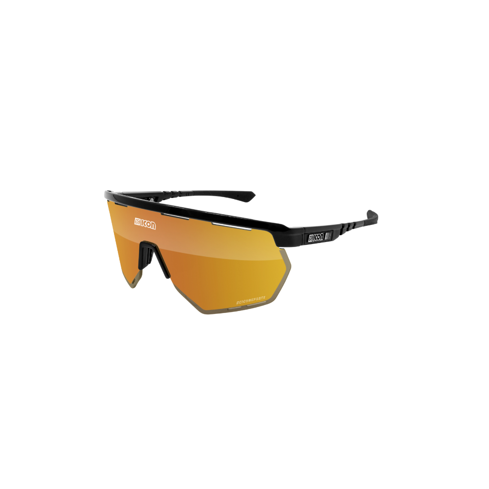Scicon Aerowing - Anteojos deportivos de ciclismo Marco Negro Multimirror + Rain Clear Lenses