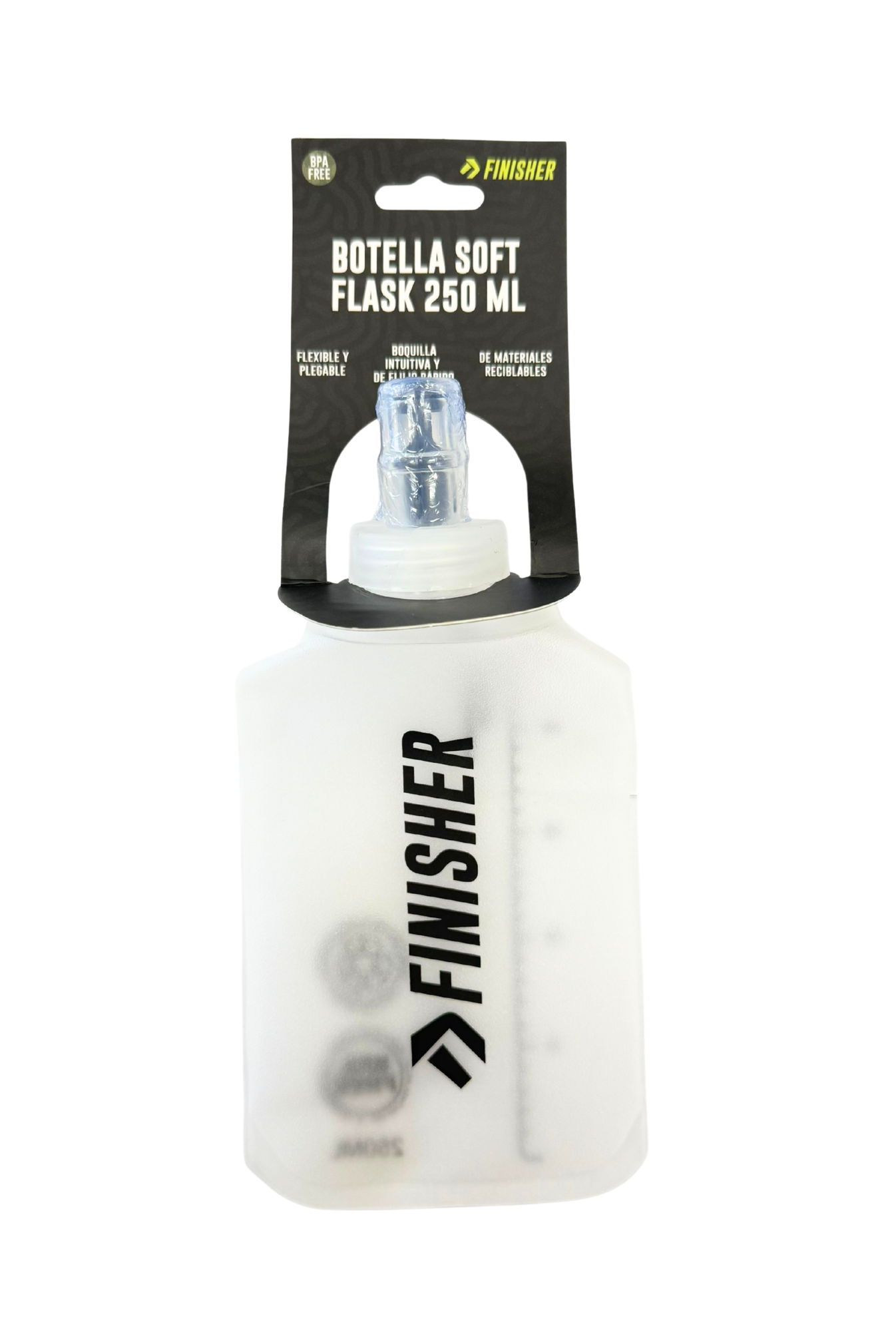 Botella Soft Flask Finisher - Flexible para hidratación o geles (250cc)