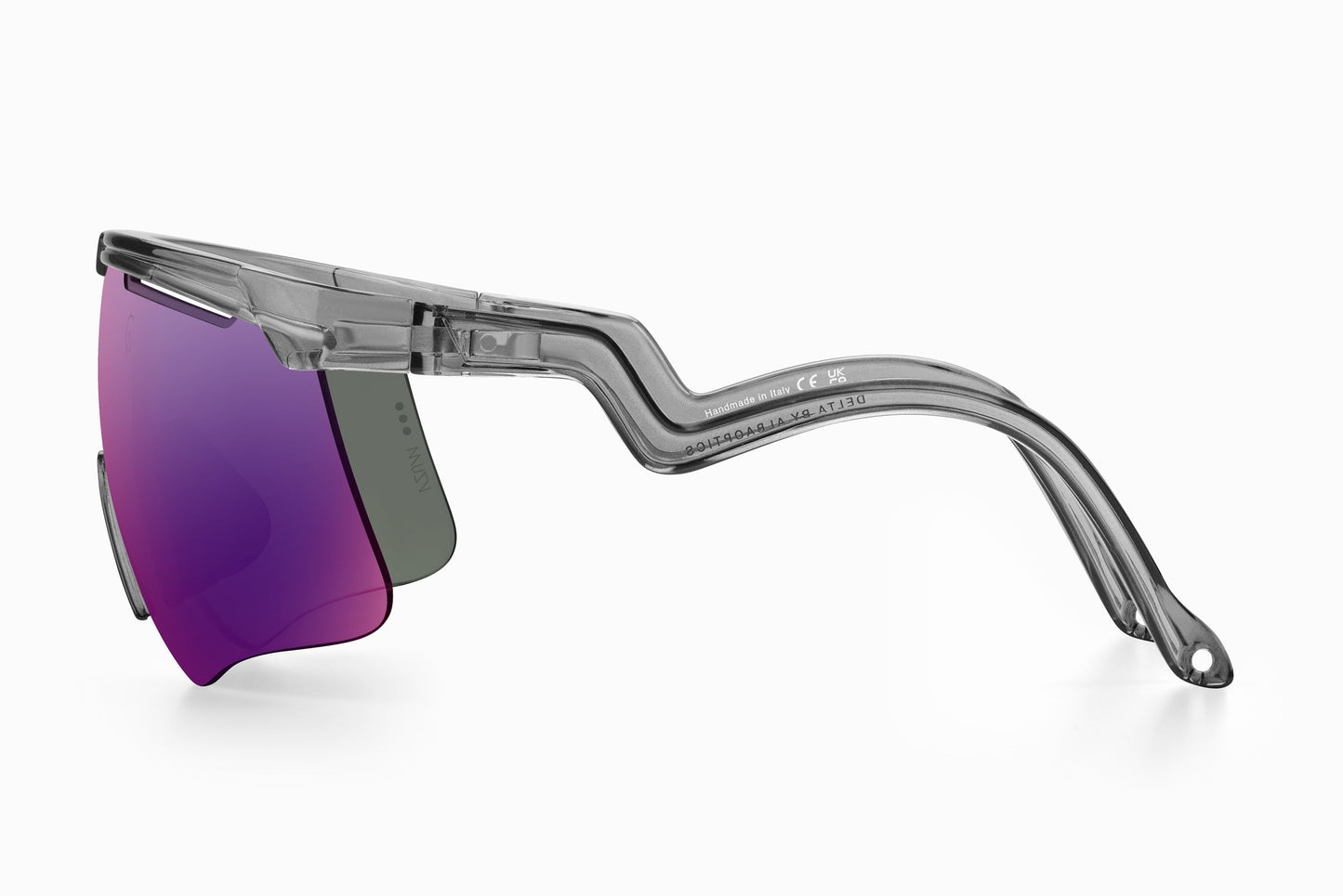 Alba Optics Delta Original - Anteojo Deportivo. Color gris violeta. BLK Glossy VZUM™ PLASMA