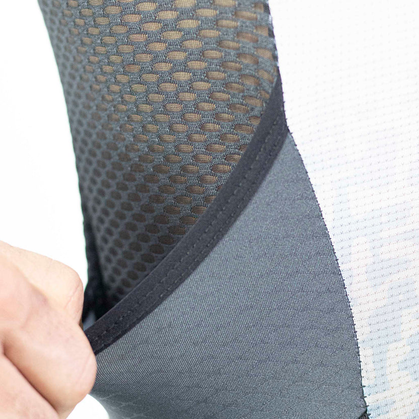 Gavia Tria Rondom - Traje Trisuit de Triatlón Sin Mangas de Hombre (Blanco burdeo negro)