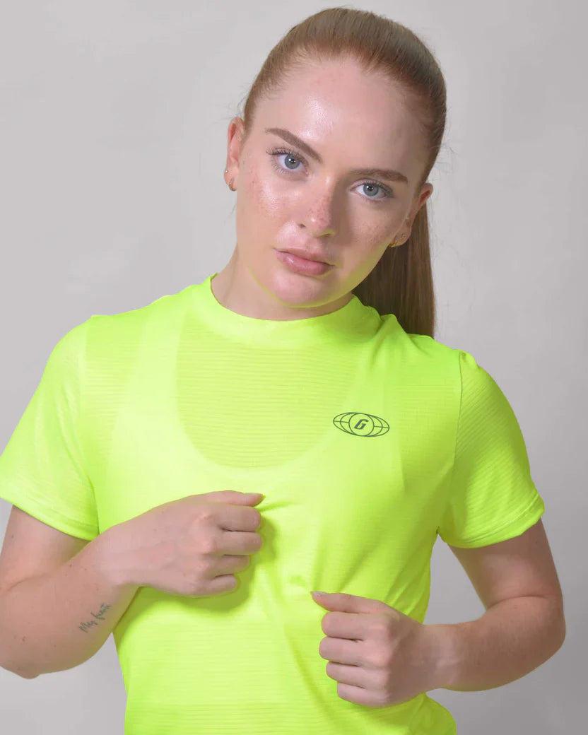 Gavia Flow Green - Polera de Running Manga corta mujer