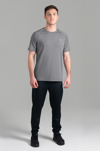 Ultimate Polera Raglan Sport - Polera deportiva manga corta de Hombre (Gris Silver)