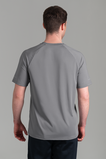 Ultimate Polera Raglan Sport - Polera deportiva manga corta de Hombre (Gris Silver)