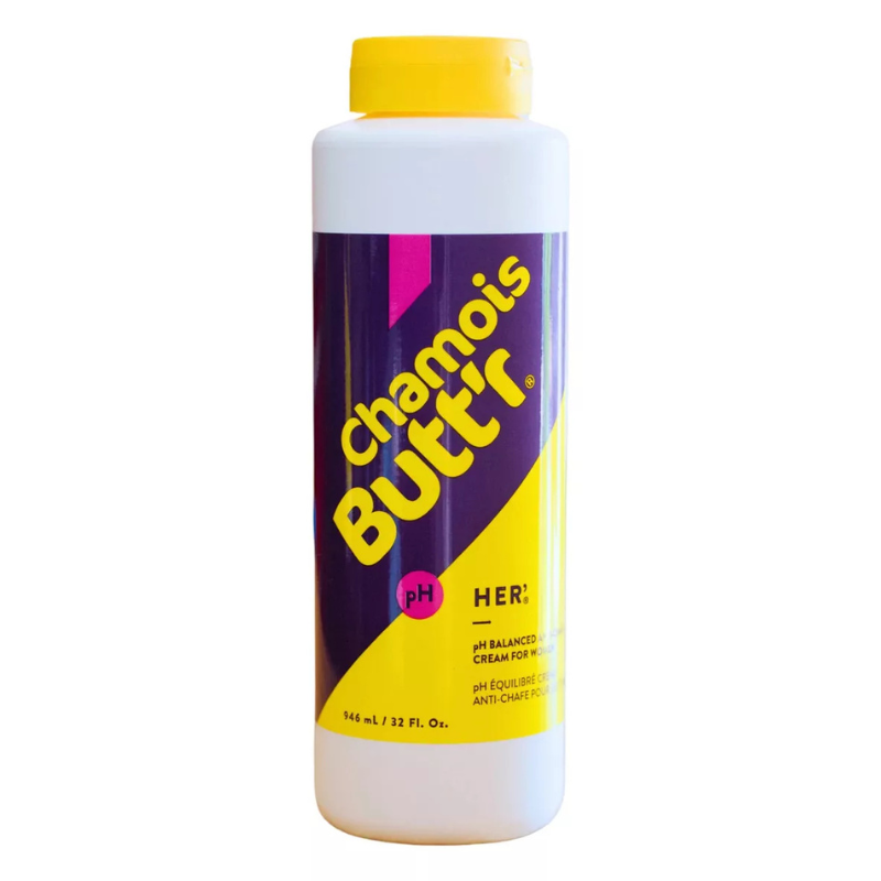 Chamois Butt'r Her' -Botella de 32oz - Crema Lubricante deportiva para mujer Antirozaduras