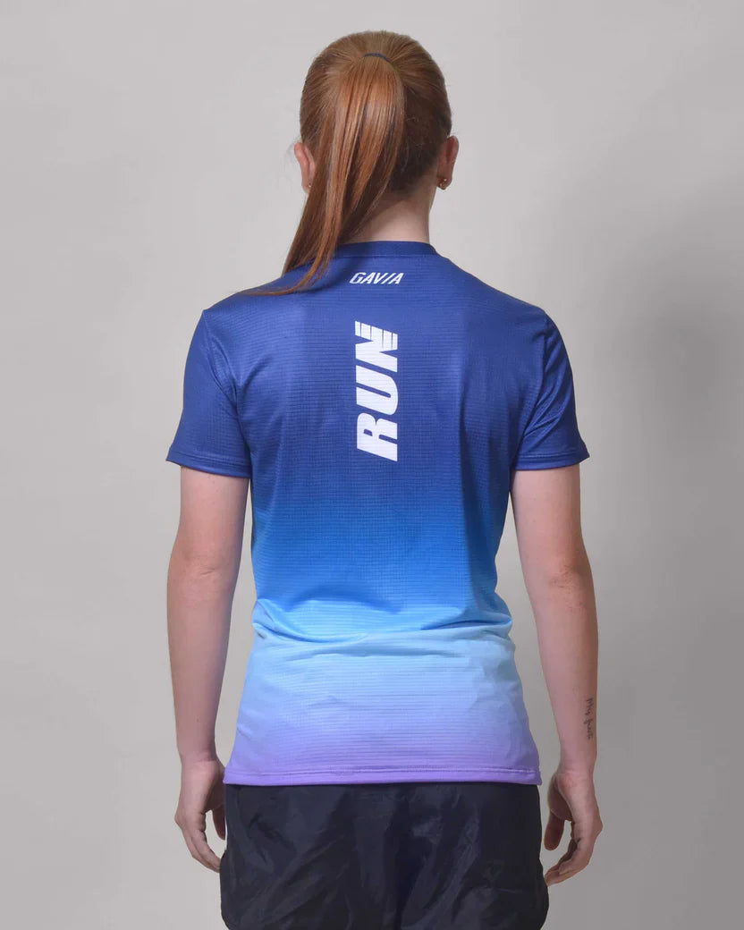 Polera Running Celeste Mujer