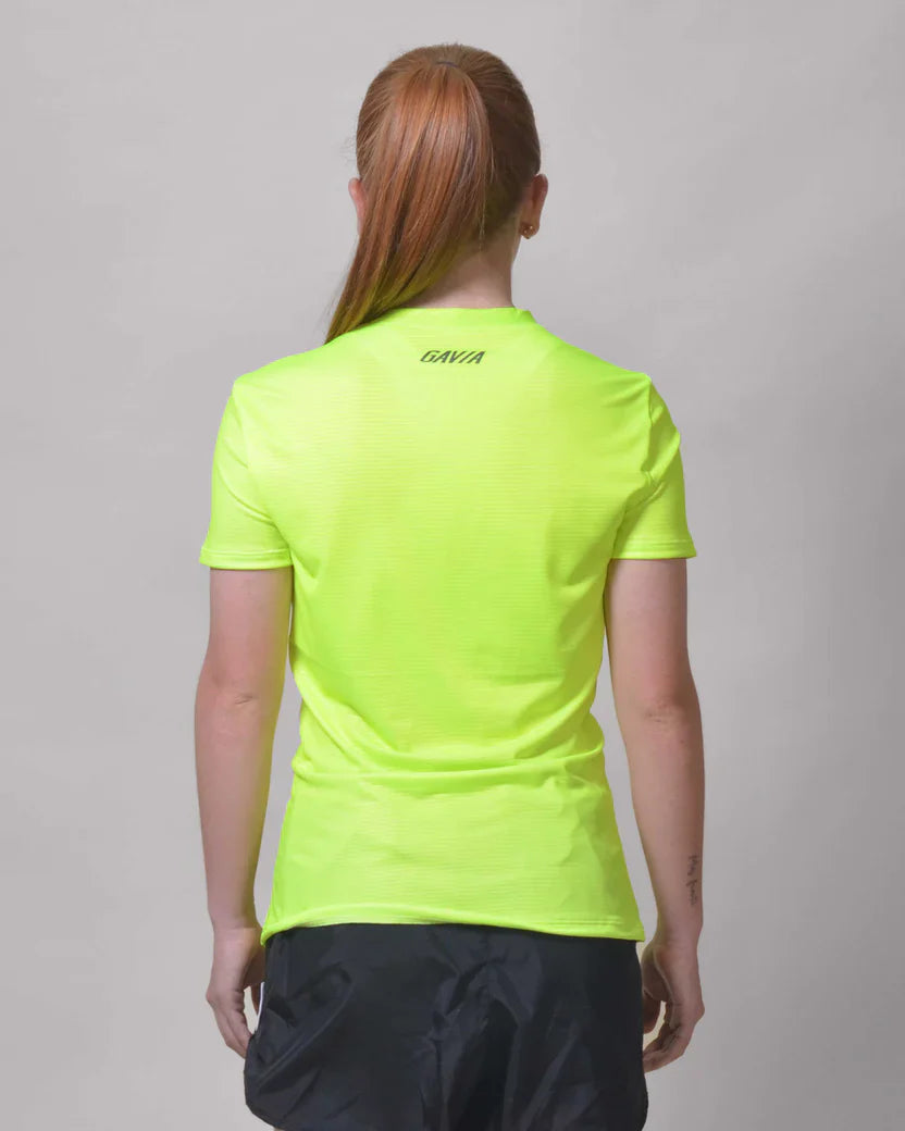 Gavia Flow Green - Polera de Running Manga corta mujer