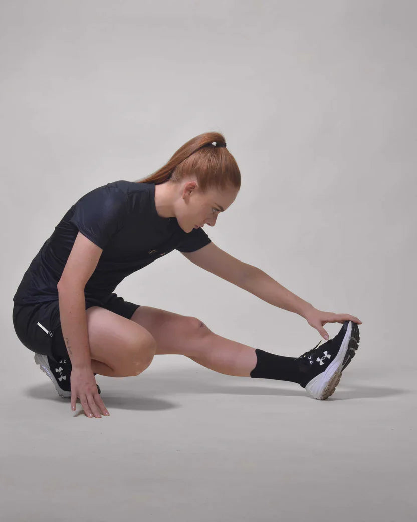 Gavia Tiniebla - Polera de Running Manga corta mujer (Negro)