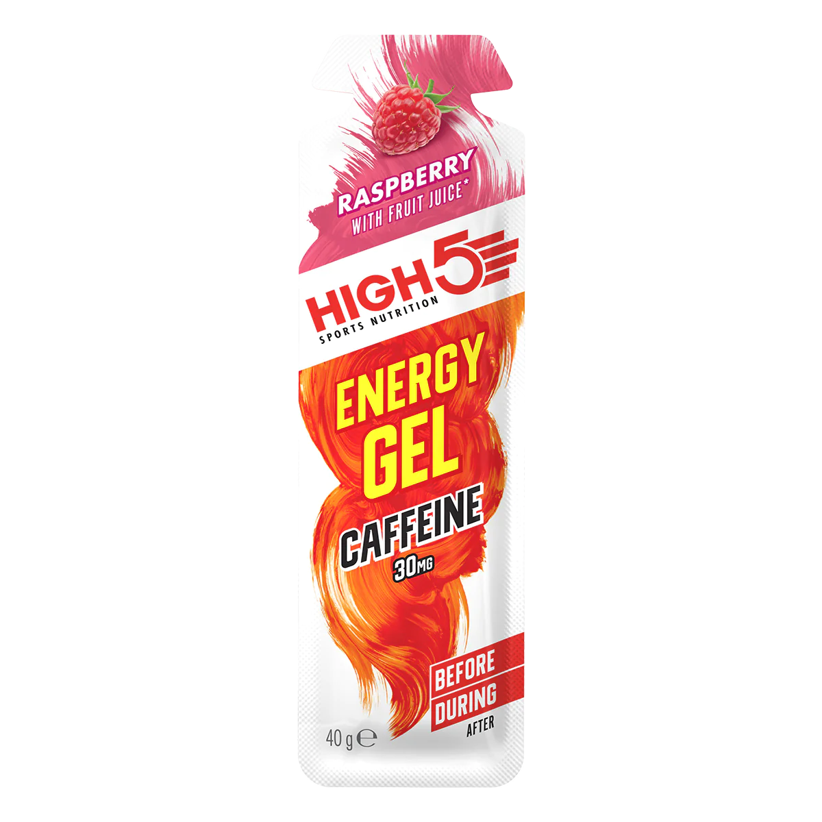 Energy Gel High5 con Cafeína (Sabor Raspberry de 40g)