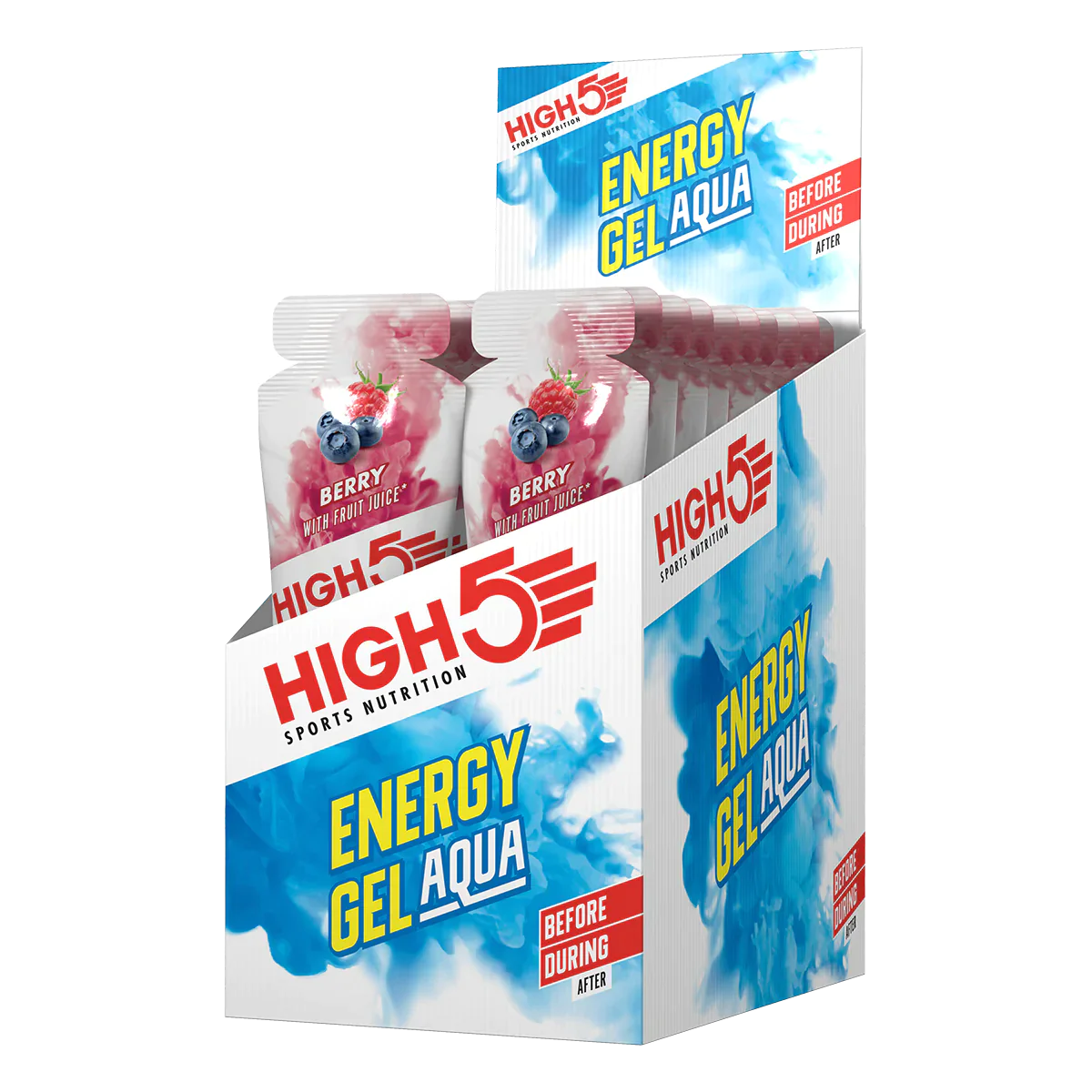 Caja de Gel Energy Aqua High5 Berries (66g) (20Unidades de 66g)