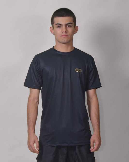Gavia Tiniebla - Polera de Running Manga corta Hombre  (Negro)