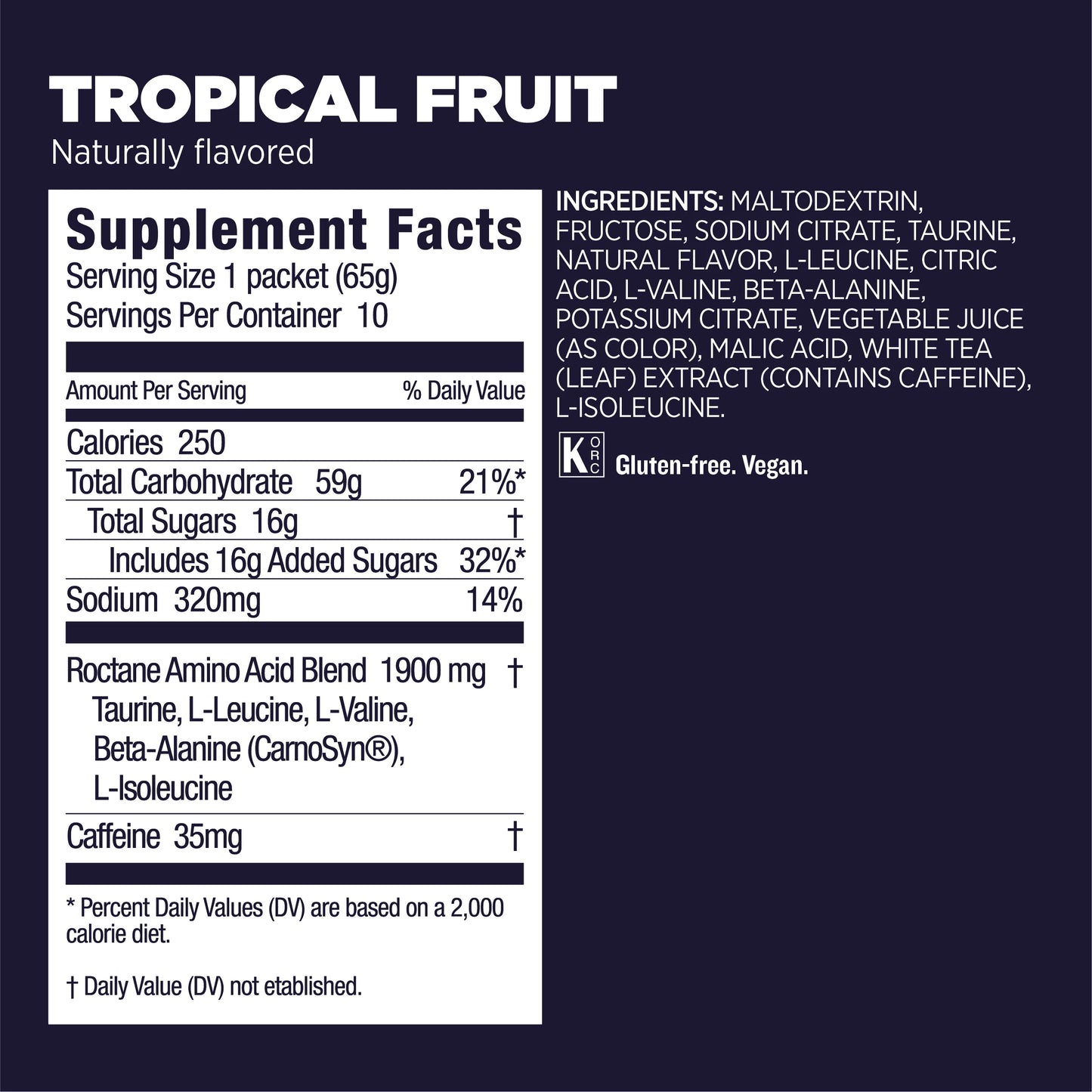 Bebida Deportiva GU Roctane Energy Drink Mix carbo (Caja de 10 sobres de 65g) (4 sabores)