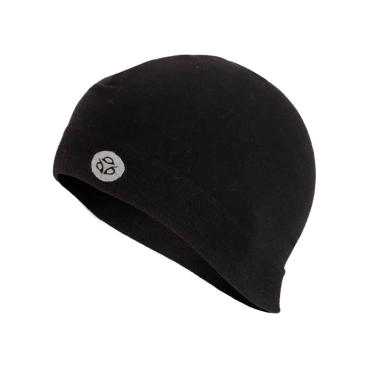 Gorra casco ciclismo invierno AGU Skull negro sin costuras vista frontal