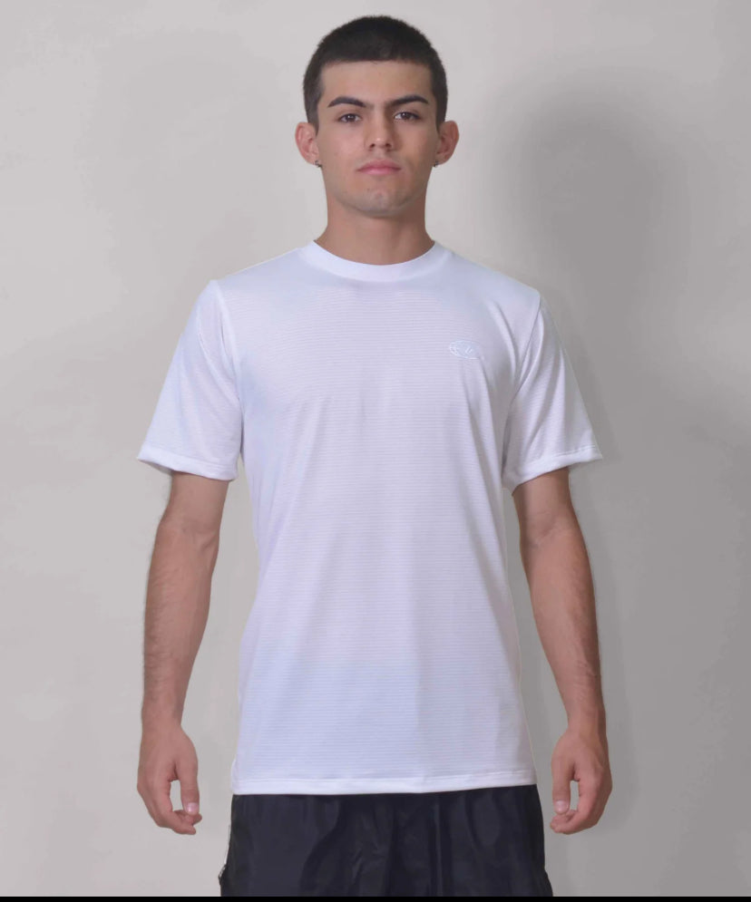 Gavia White Run - Polera de Running Manga corta Hombre (Blanca)