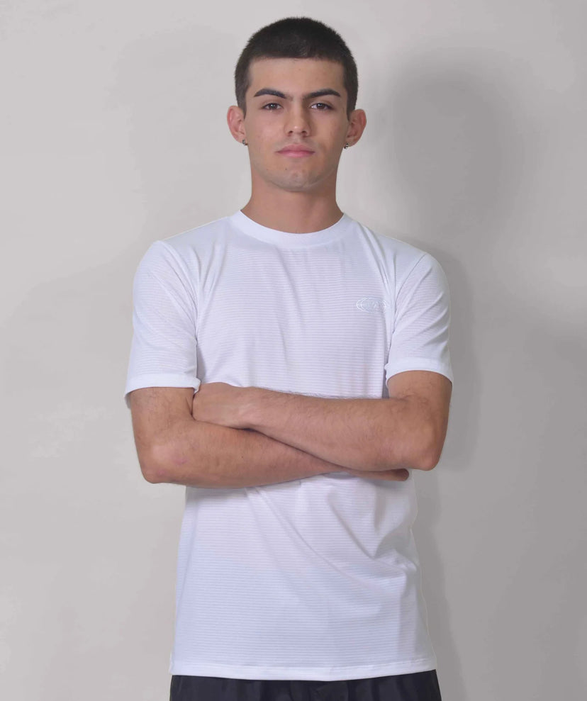 Gavia White Run - Polera de Running Manga corta Hombre (Blanca)