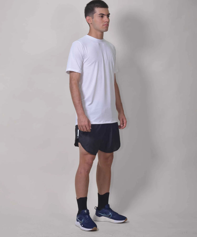 Gavia White Run - Polera de Running Manga corta Hombre (Blanca)