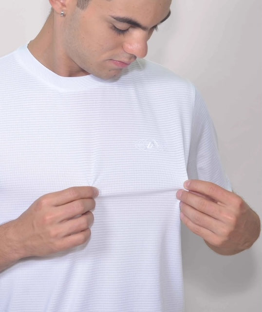 Gavia White Run - Polera de Running Manga corta Hombre (Blanca)
