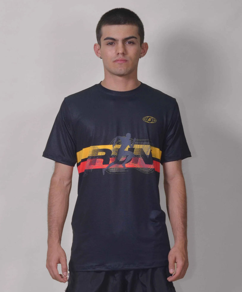 Gavia Black Run - Polera de Running Manga corta Hombre (Negra)