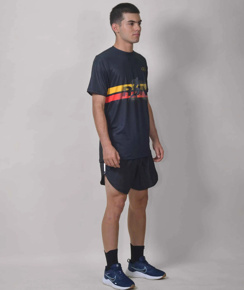 Gavia Black Run - Polera de Running Manga corta Hombre (Negra)