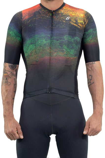 Gavia 45 Sp - Tricota de Ciclismo Hombre (Negro multicolor)