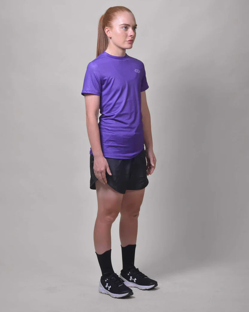 Gavia Shirt - Polera de Running Manga corta mujer (Mora)