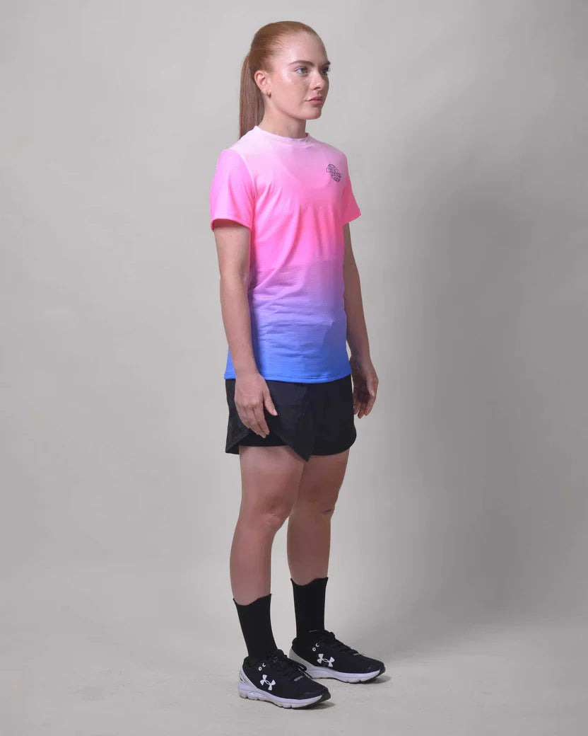 Gavia Pink Lot - Polera de Running Manga corta mujer