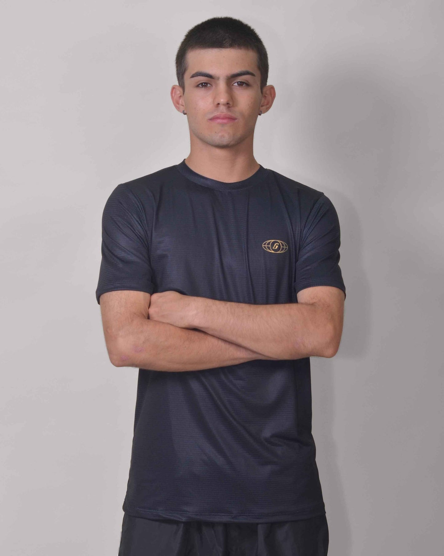 Gavia Tiniebla - Polera de Running Manga corta Hombre (Negro)