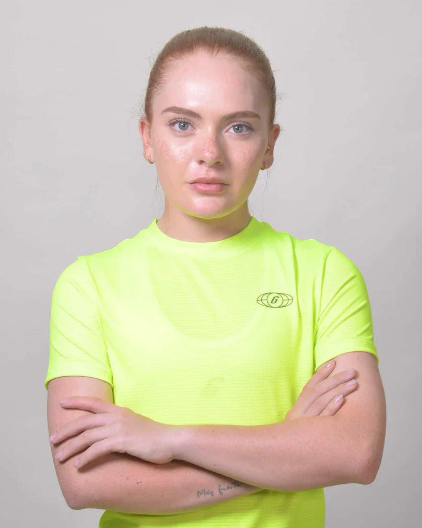Gavia Flow Green - Polera de Running Manga corta mujer