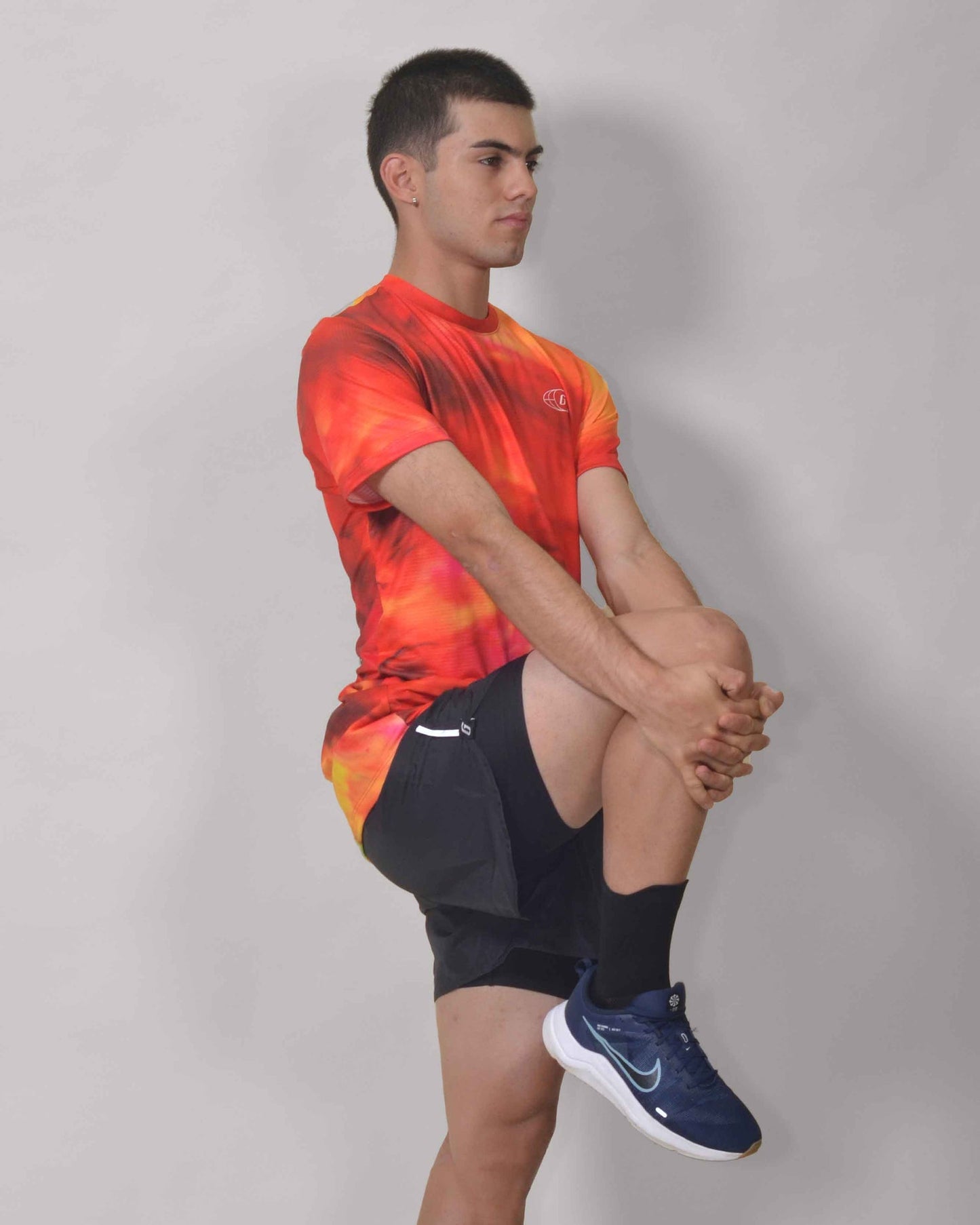 Gavia Infernal - Polera de Running Manga corta Hombre (Rojo Amarillo)