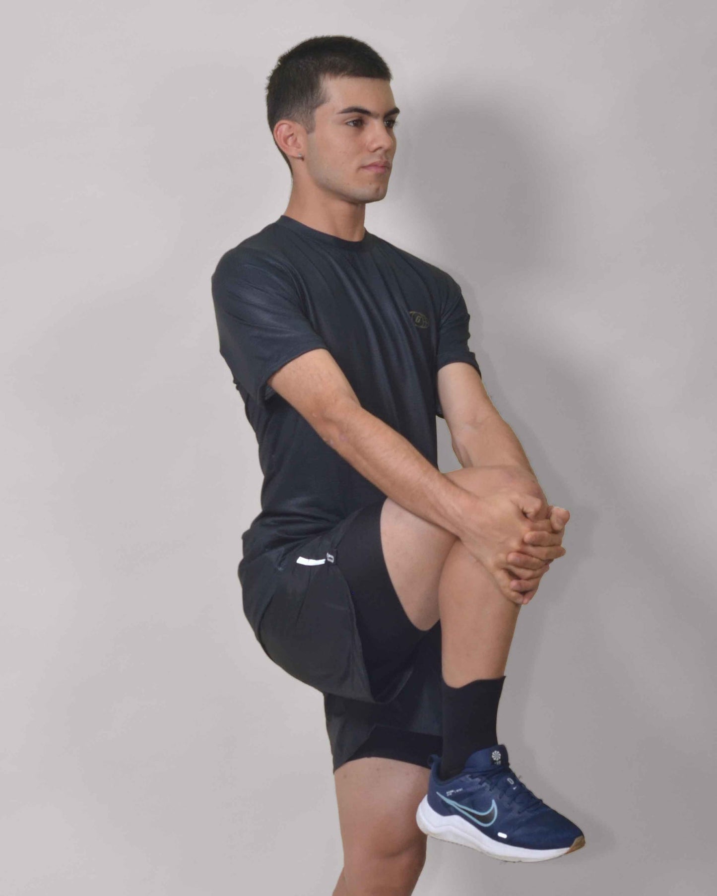 Gavia Tiniebla - Polera de Running Manga corta Hombre (Negro)