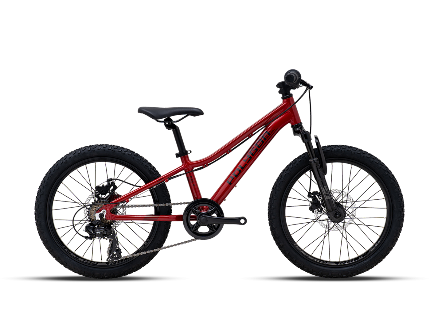 Polygon Relic 20 20X10 - Bicicleta Niño Aro 20 MTB. Frenos de disco, Color Rojo