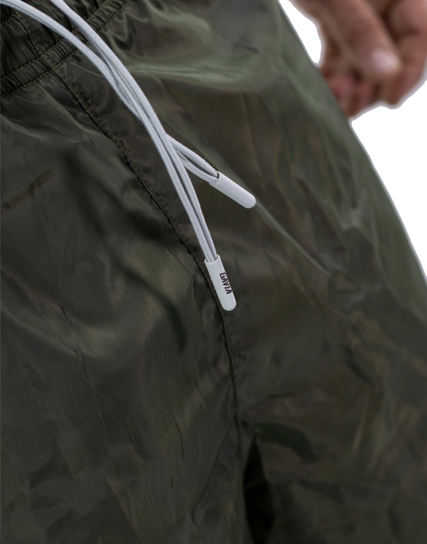 Gavia Pantalon - Short de Running Con Bolsillo y calza Verde Militar