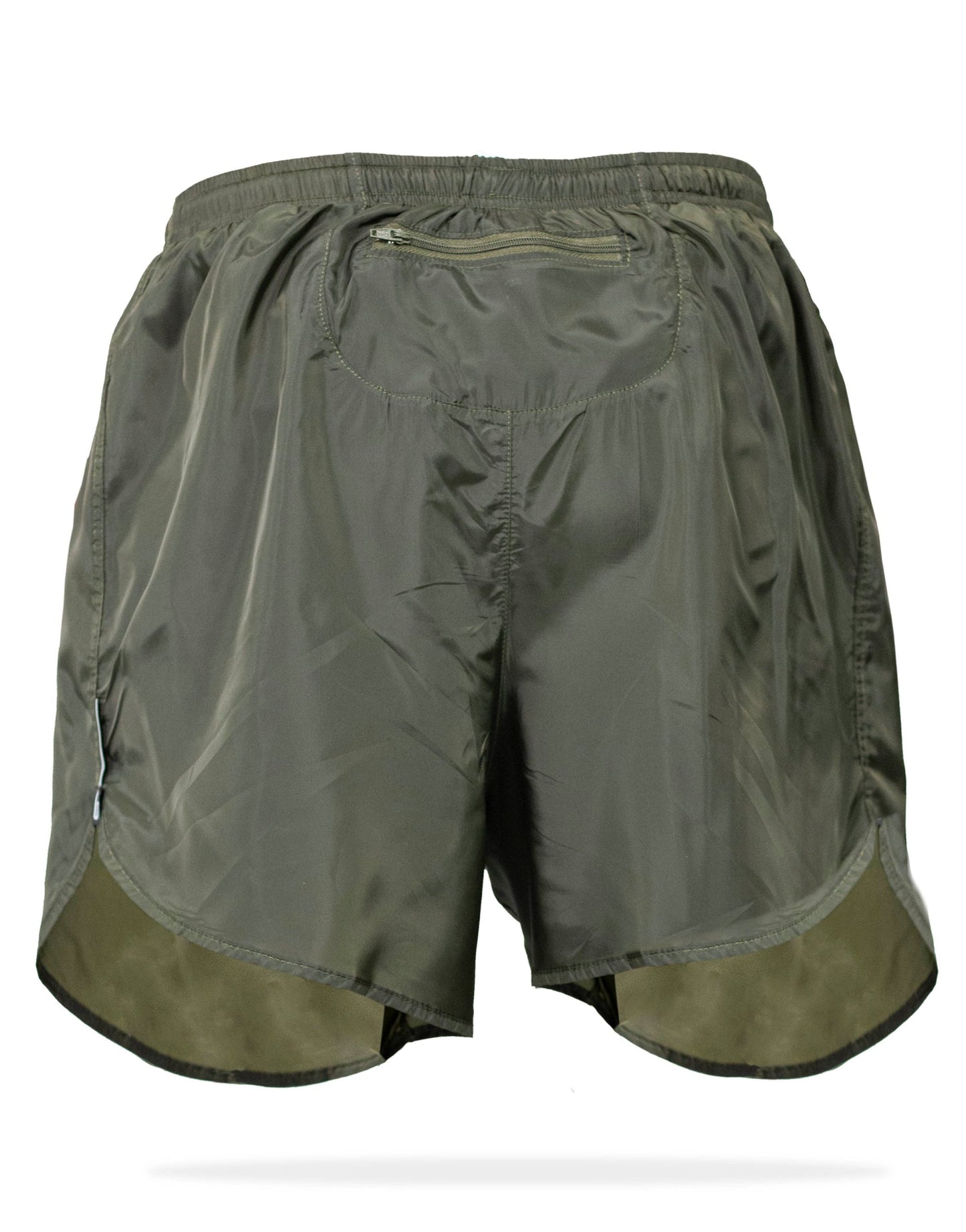 Gavia Pantalon - Short de Running Con Bolsillo y calza Verde Militar