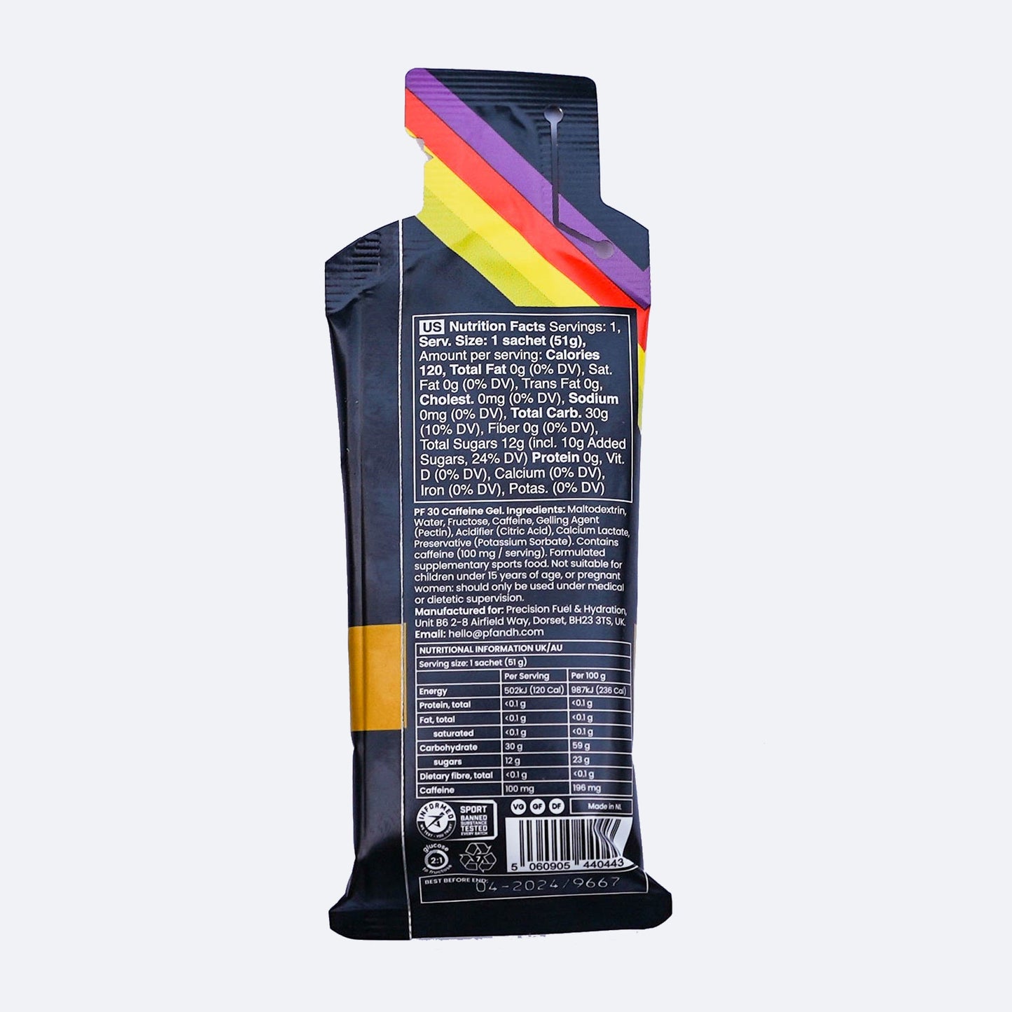 Gel con Cafeina Precision Fuel PF 30 Caffeine Gel (51 g)