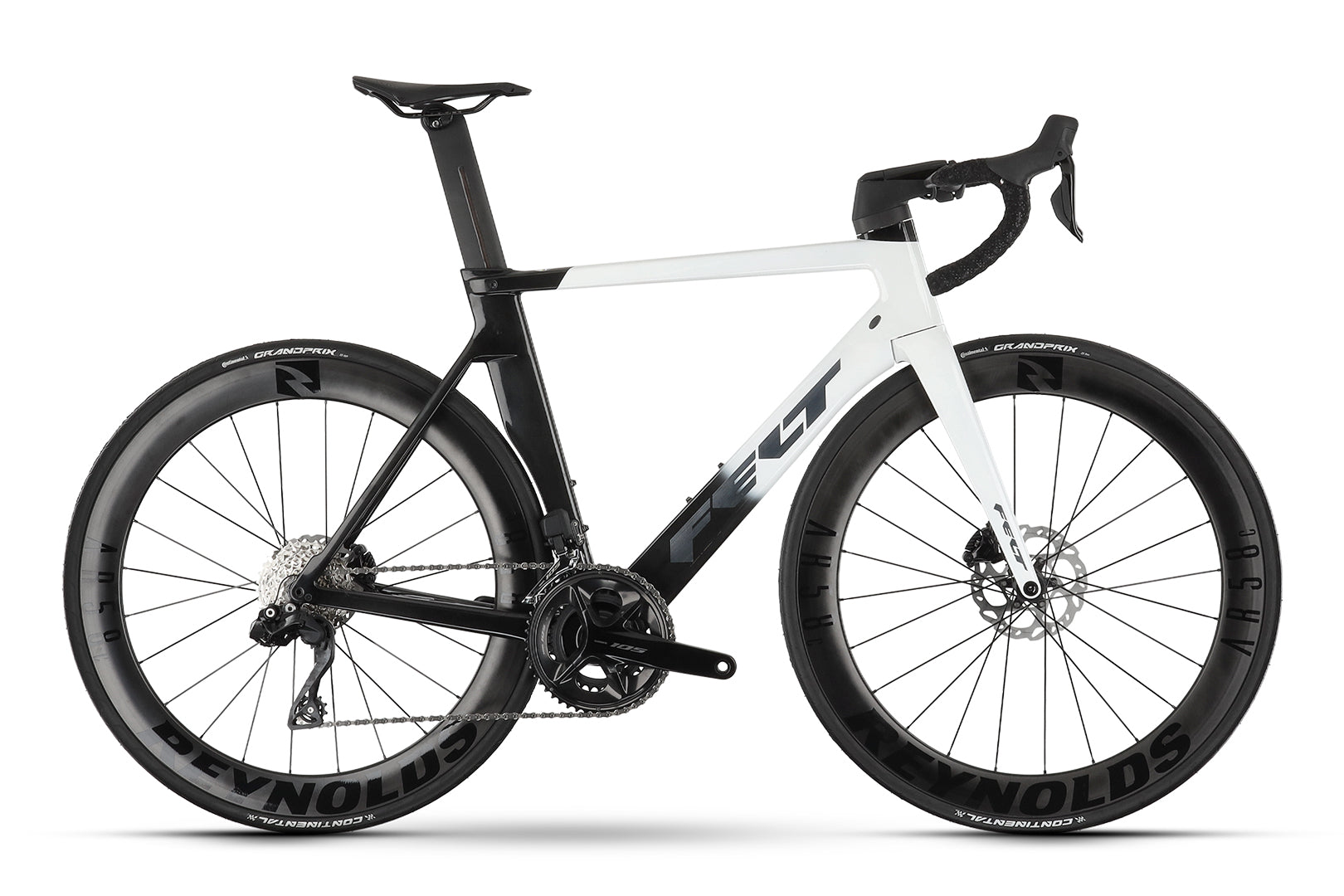 Bicicleta de Ruta Felt Aero Road Advanced 105 Di2 (Negro-Blanco