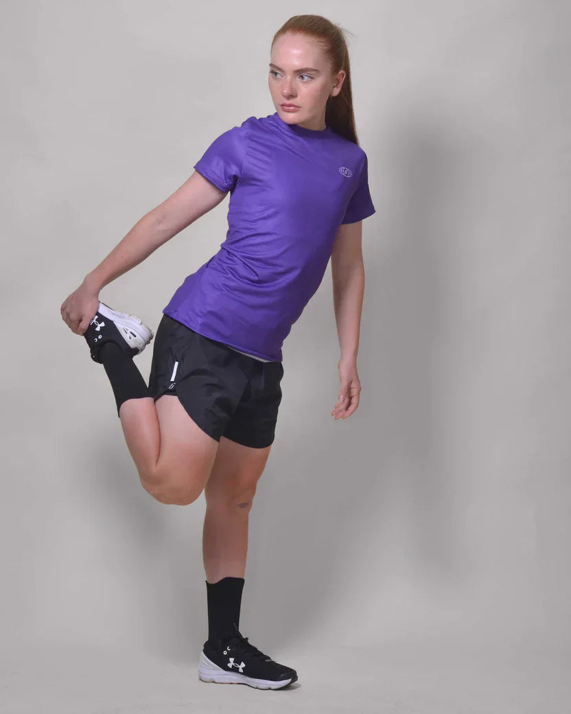 Gavia Shirt - Polera de Running Manga corta mujer (Mora)
