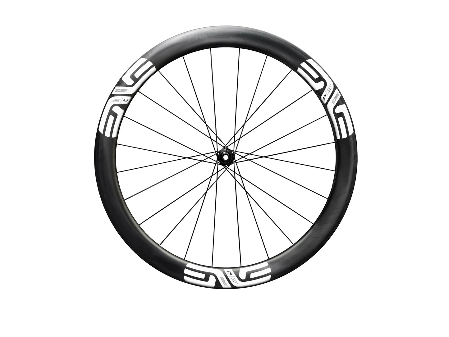 Enve SES 4.5 WC, INDR SP- Rueda Delantera de carbono para ciclismo Ruta Endurance perfil 50 CL 12x100
