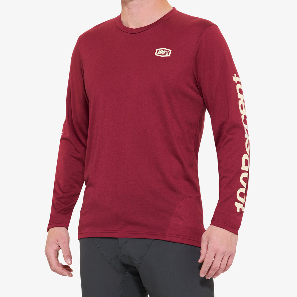 Jersey 100% Airmatic - Polera MTB manga larga (rojo vino)